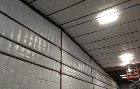 Image showing a large warehouse building after the installation of new insulation in New Mexico