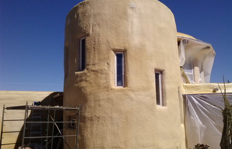 Exterior spray foam project in central New Mexico