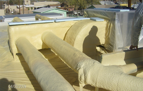 Exterior spray foam project in central New Mexico