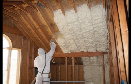 Spray foam insulation in attic in central New Mexico